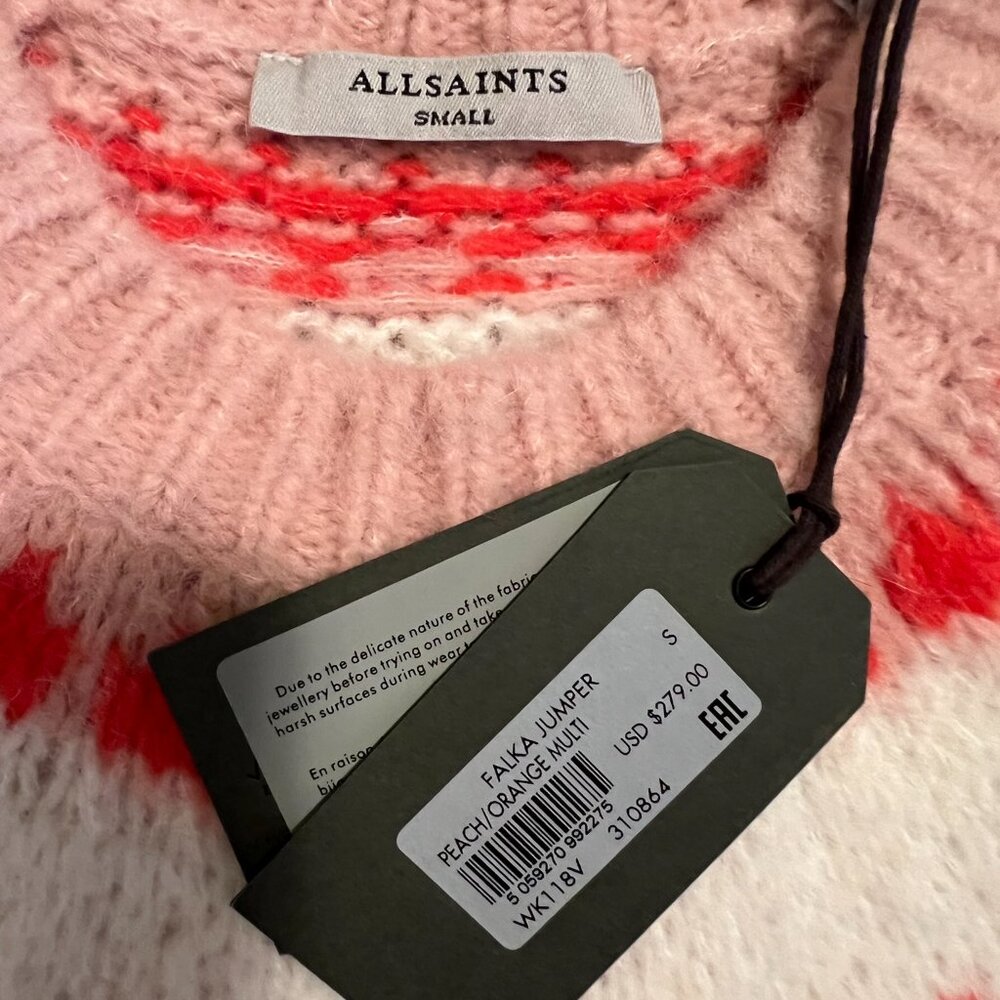 AllSaints Falka Fairisle Jumper Sweater - Picture 2 of 8